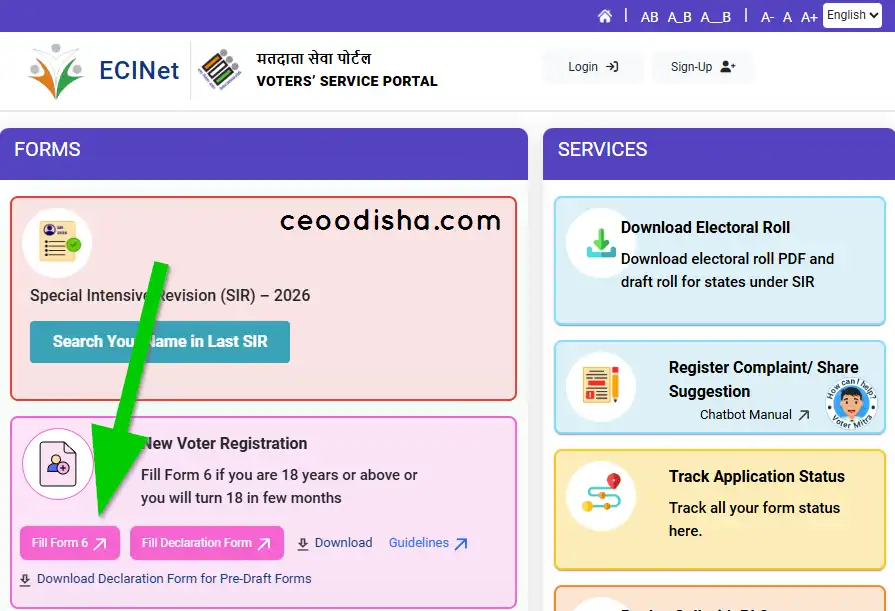 Odisha New Voter Card Apply 2026